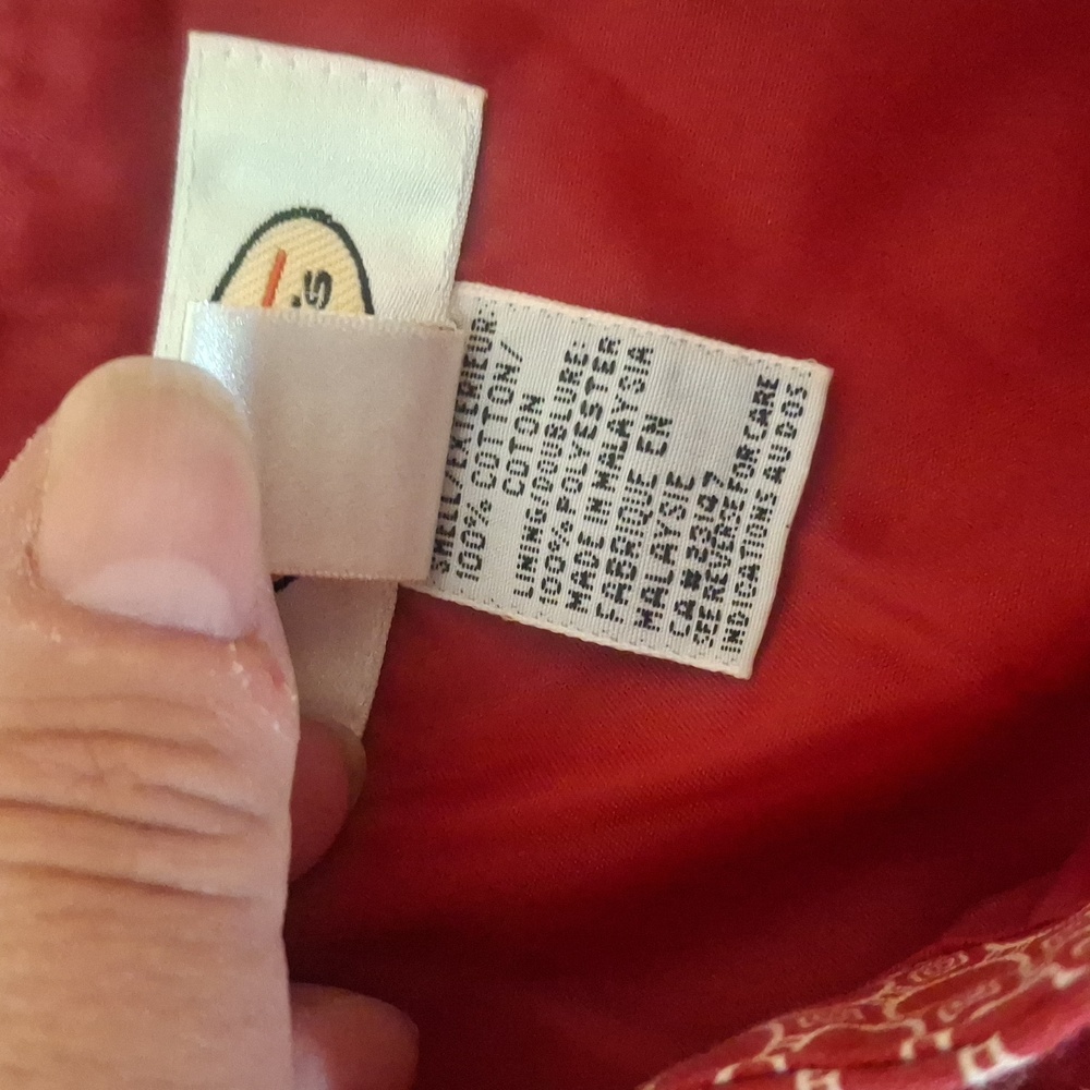 Talbots Red Geometric Cropped Pants - Picture 3 of 8